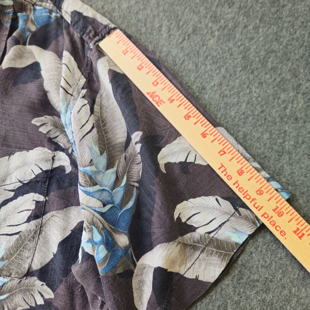 Tommy Bahama XL 100% Silk Floral Camp Shirt Eclectic Grandpa Vacation Beach - Picture 6 of 13